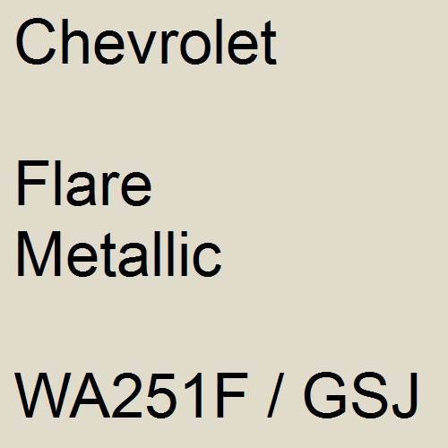 Chevrolet, Flare Metallic, WA251F / GSJ.